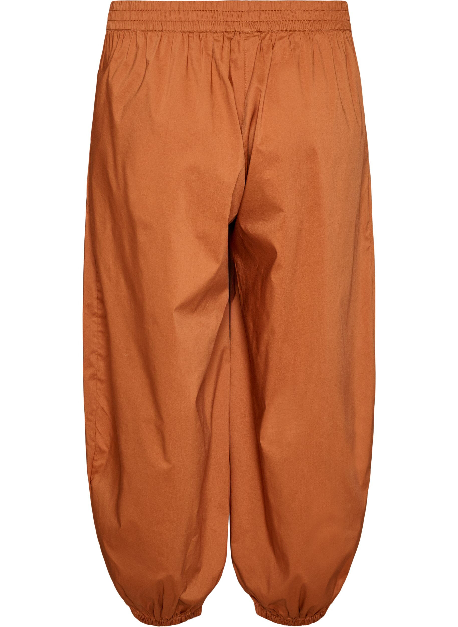 ZizziPantalon ballon avec poches et ceinture &eacute;lastique, Camel, Packshot image number 1
