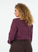Blouse en jersey avec col en V et manches longues, Bordeaux fonc&eacute;, Model image number 2