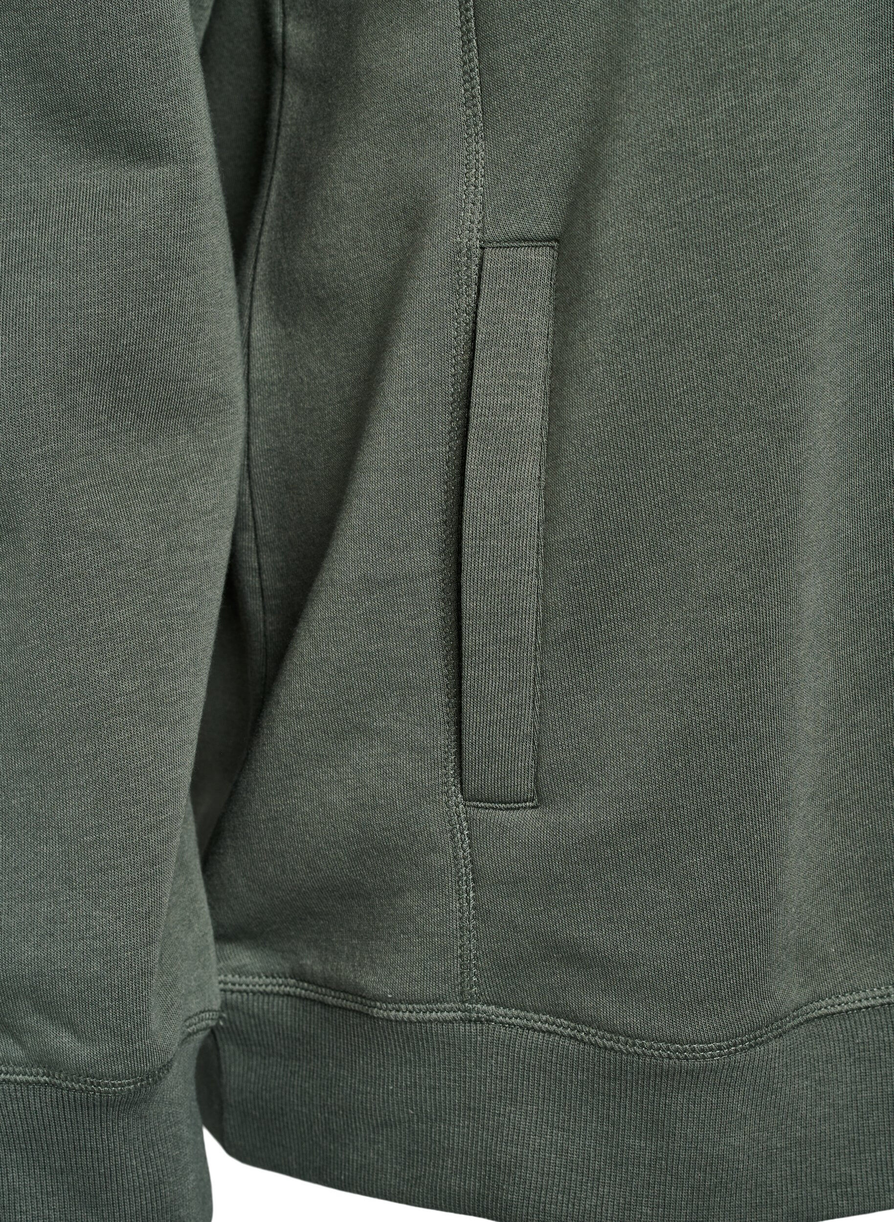 Zizzi Sweatshirt avec col montant et poches, Vert, Packshot image number 3