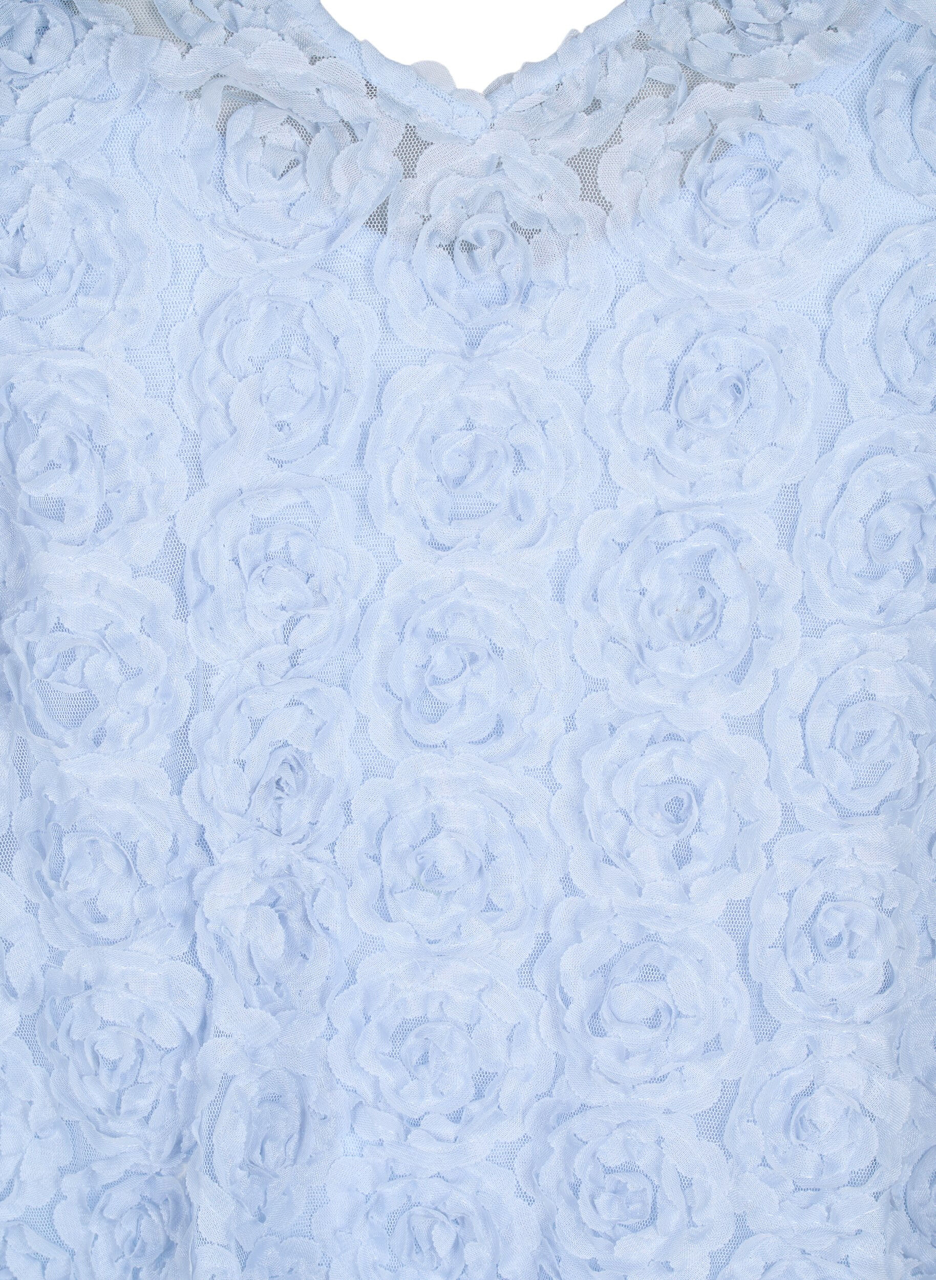 Zizzi Robe de soir&eacute;e avec fleurs en 3D, Cashmere Blue, Packshot image number 2
