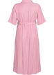 Robe-chemise longue jusqu&rsquo;aux chevilles avec ceinture &agrave; nouer et rayures, Rose, Packshot image number 1