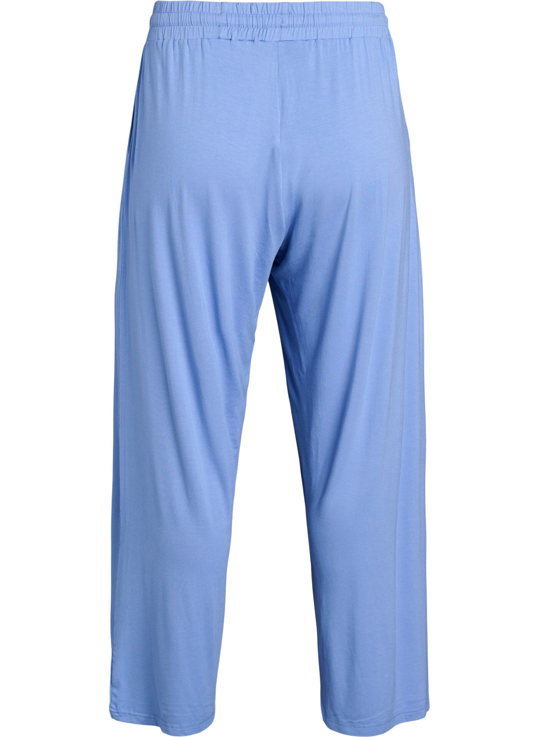 ZizziPantalon de nuit ample en jersey de viscose avec poches, Bleu, Packshot image number 1