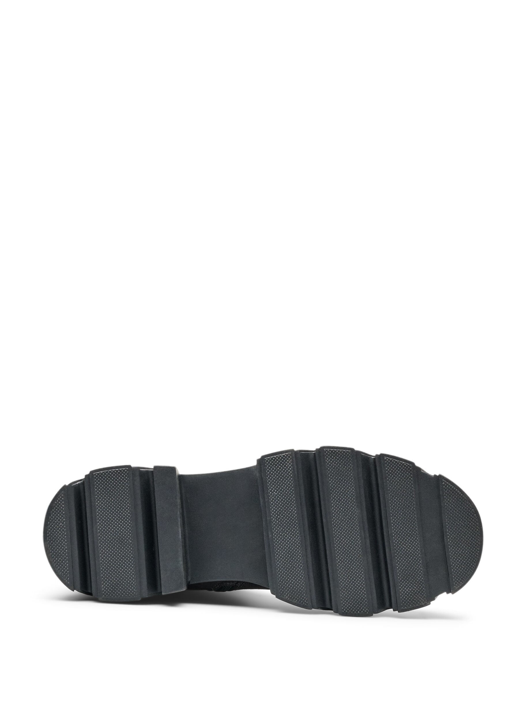 ZizziBotte haute avec tige c&ocirc;tel&eacute;e et &eacute;lastiqu&eacute;e et semelle &eacute;paisse, Marron, Packshot image number 5