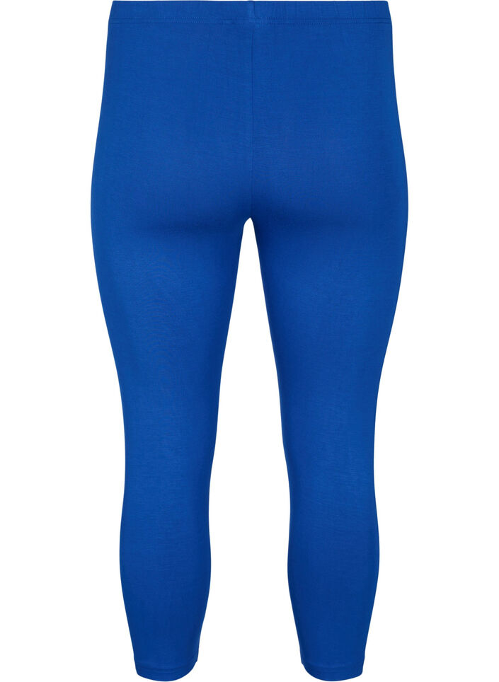 Leggings basiques longueur 3/4 en viscose, Bleu, Packshot image number 1
