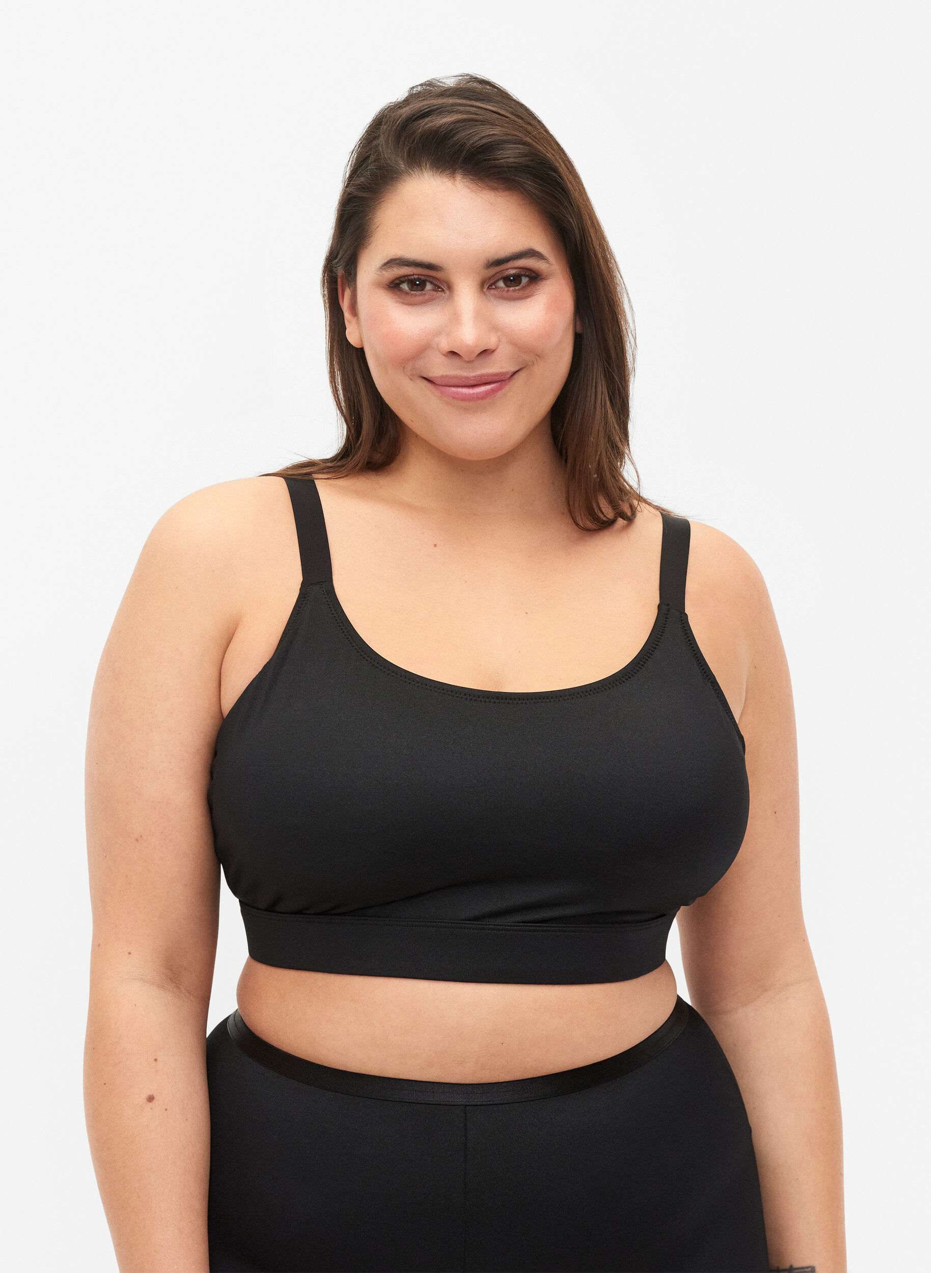 Zizzi Haut de bikini avec inserts amovibles, Black, Model image number 0