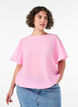 Blouse coupe ballon avec manches papillon, Rose, Model image number 0