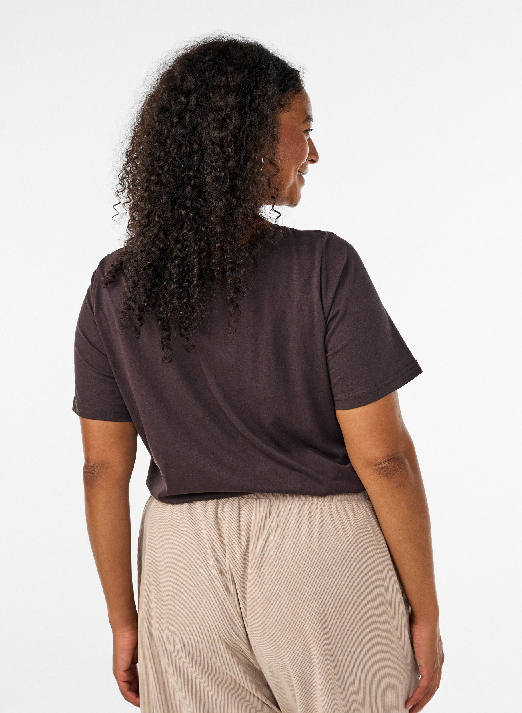 ZizziT-shirt imprim&eacute;, Marron, Model image number 2
