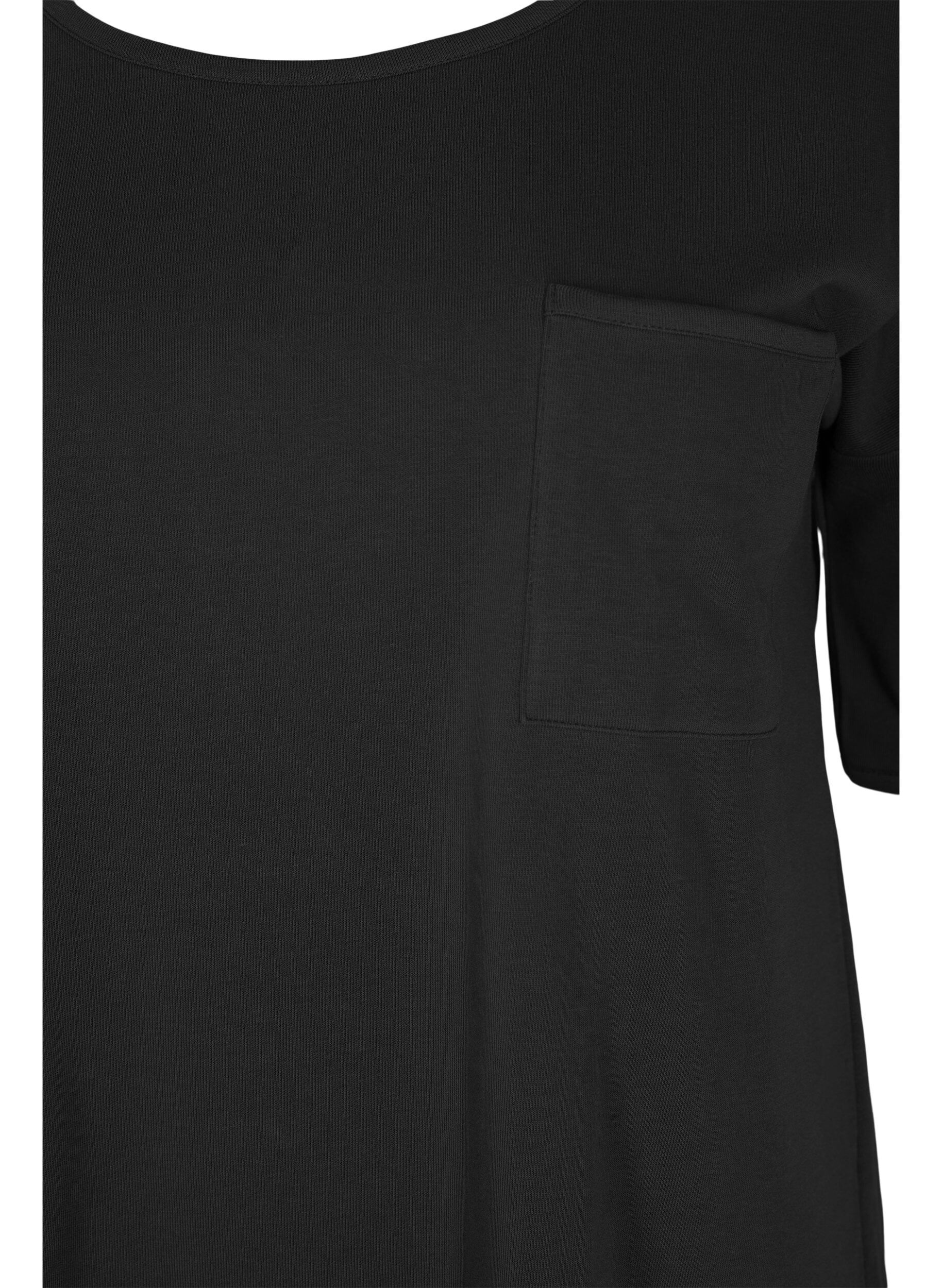 Zizzi Blouse &agrave; manches courtes, Black, Packshot image number 2