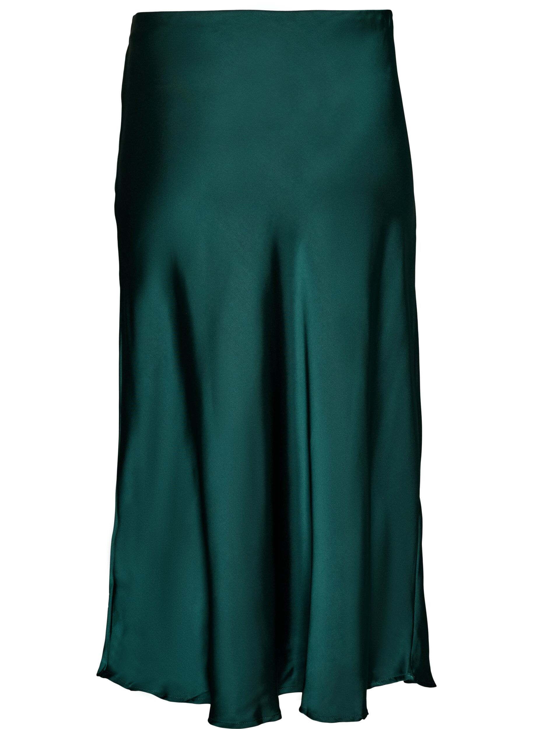 ZizziJupe midi en satin, Vert fonc&eacute;, Packshot image number 1