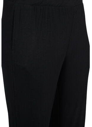 Pantalon de nuit ample en viscose, Black, Packshot image number 2