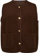 Gilet teddy avec boutons et poches, Marron, Packshot image number 0