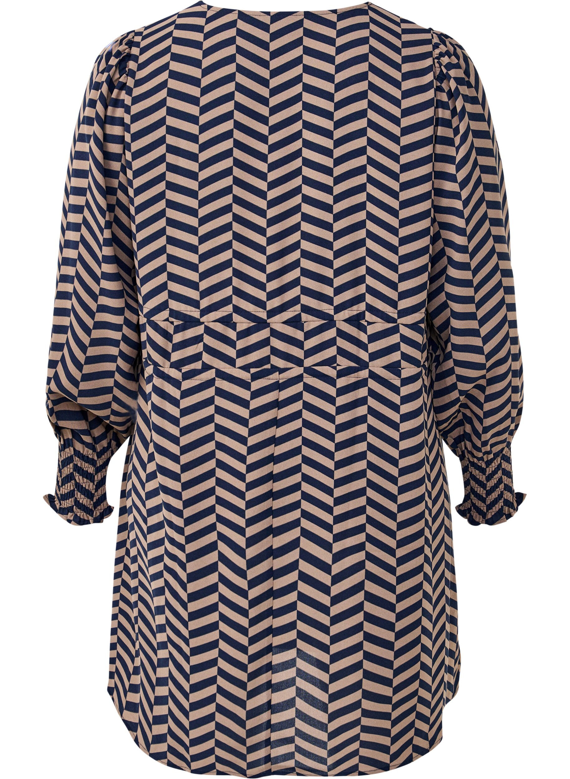 Zizzi Robe avec ceintures &agrave; nouer &agrave; la taille, Bleu, Packshot image number 1