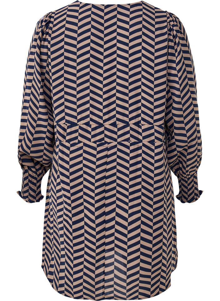 Robe avec ceintures à nouer à la taille, Bleu, Packshot image number 1