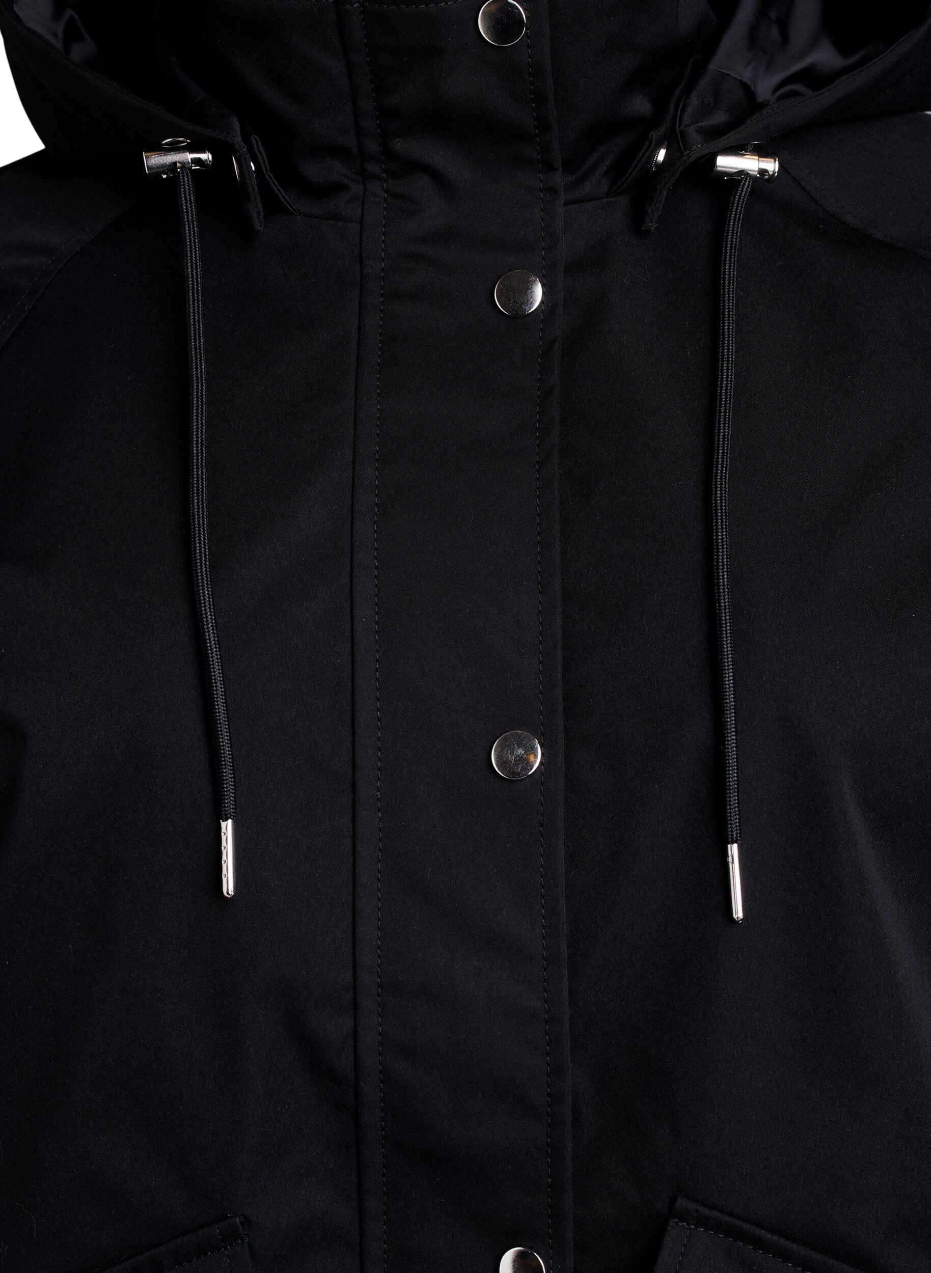 ZizziVeste courte de printemps avec capuche amovible, Noir, Packshot image number 2