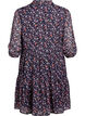 Tunique &agrave; imprim&eacute; floral et fils scintillants, Bleu, Packshot image number 1