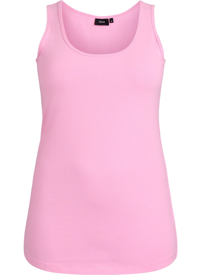 Haut uni Basic en coton, Rose, Packshot image number 0
