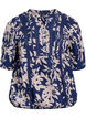 Blouse imprim&eacute;e &agrave; manches 1/2, Bleu, Packshot image number 0