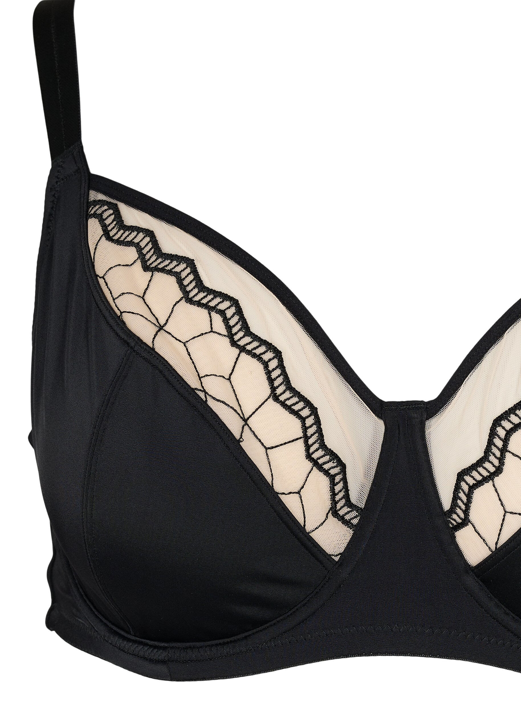 Zizzi Soutien-gorge &agrave; armatures avec motif, Black, Packshot image number 2