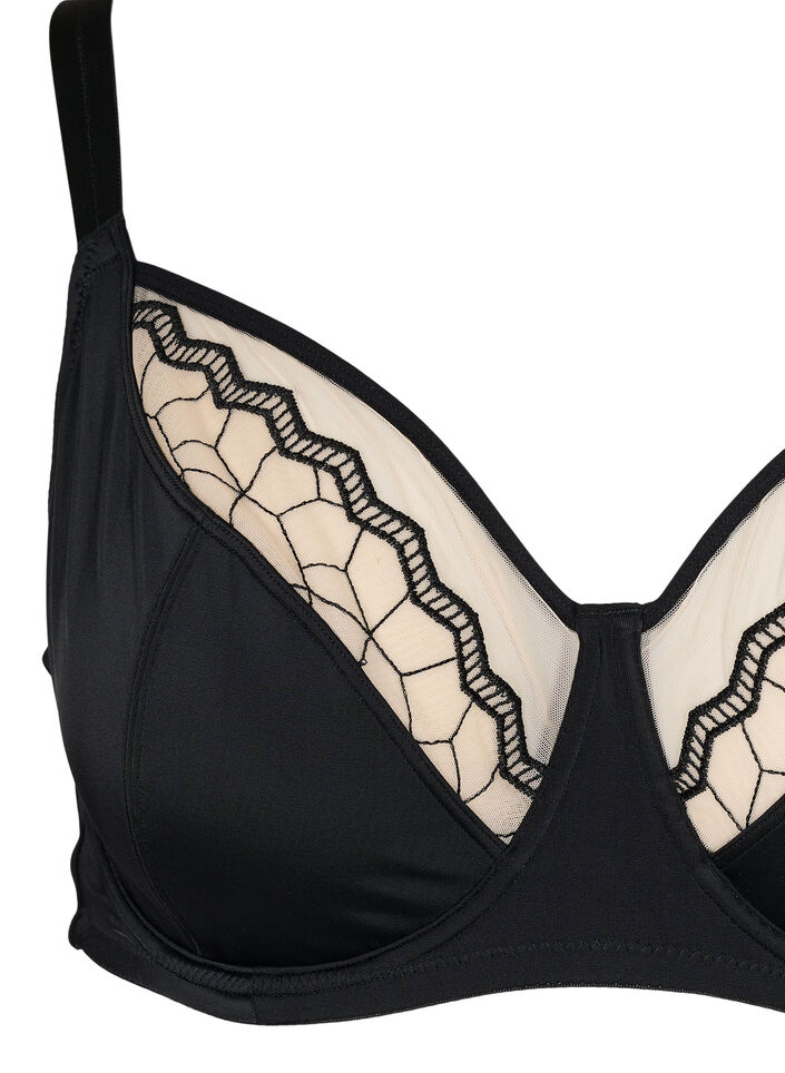 Soutien-gorge à armatures avec motif, Black, Packshot image number 2