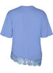 T-shirt avec ourlet asym&eacute;trique en dentelle, Mauve, Packshot image number 1