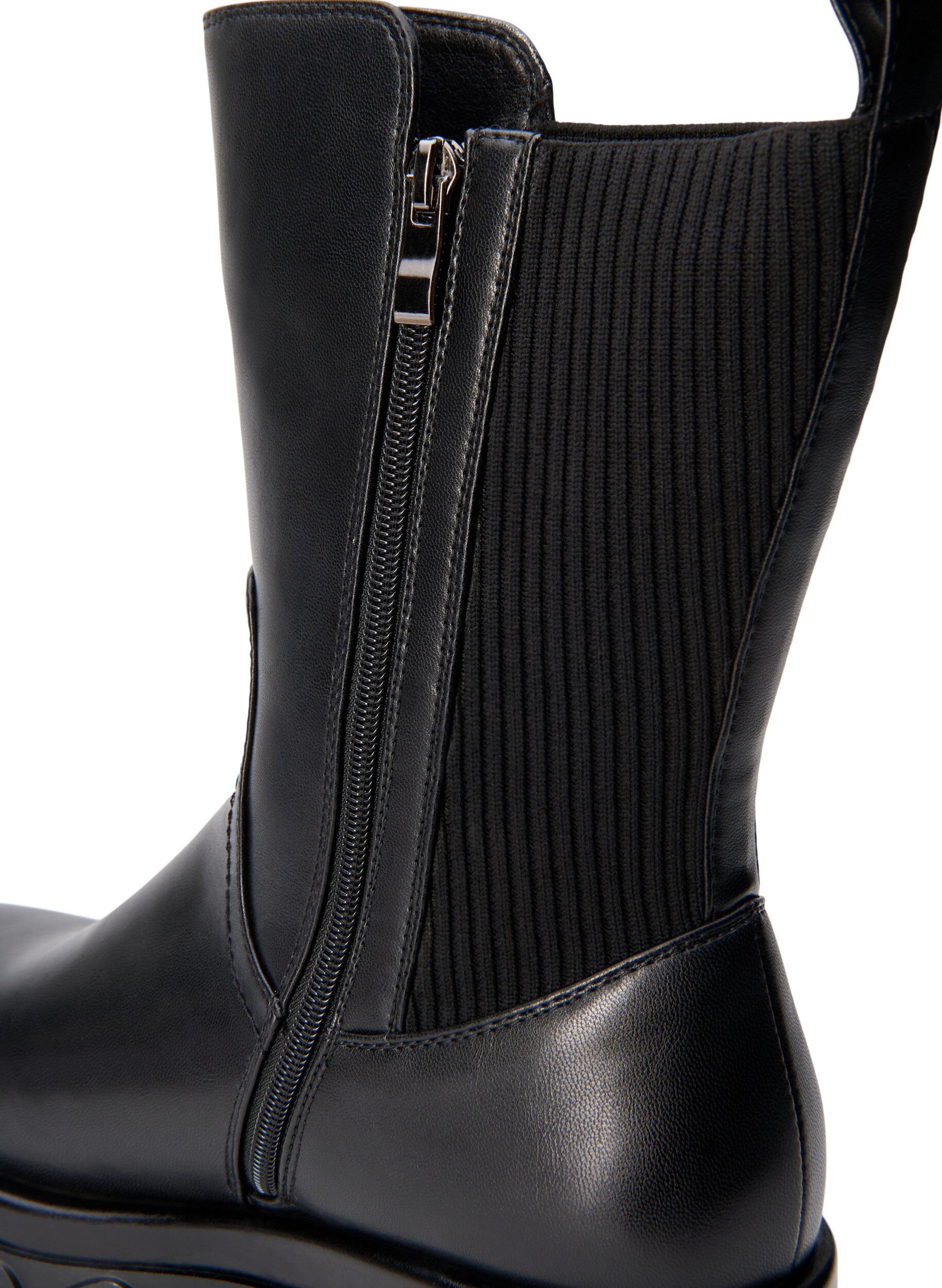 Zizzi Large - Bottes courtes avec &eacute;lastique, Noir, Packshot image number 4