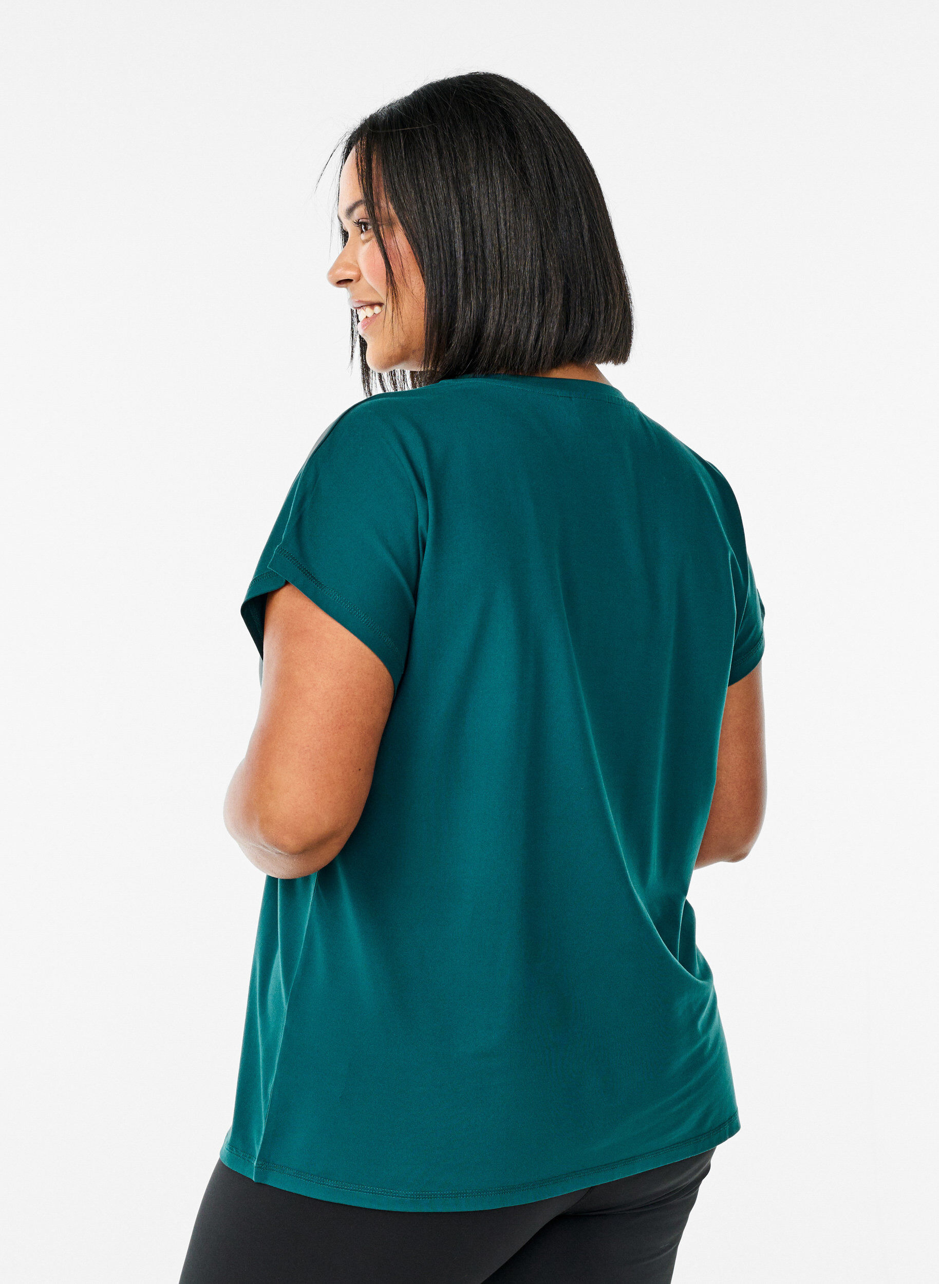Zizzi T-shirt , Vert fonc&eacute;, Model image number 2