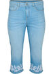 Culotte Amy taille haute avec broderie, Light blue denim, Packshot image number 0