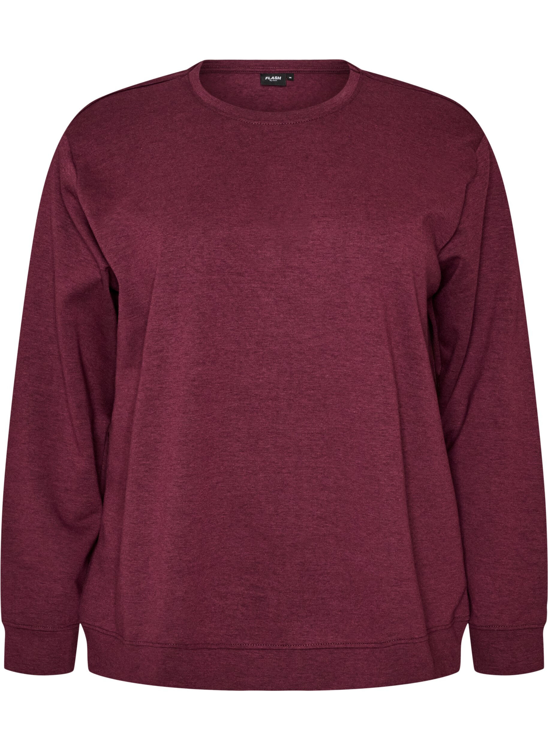 ZizziSweat-shirt &agrave; col ras du cou, Bordeaux, Packshot image number 0
