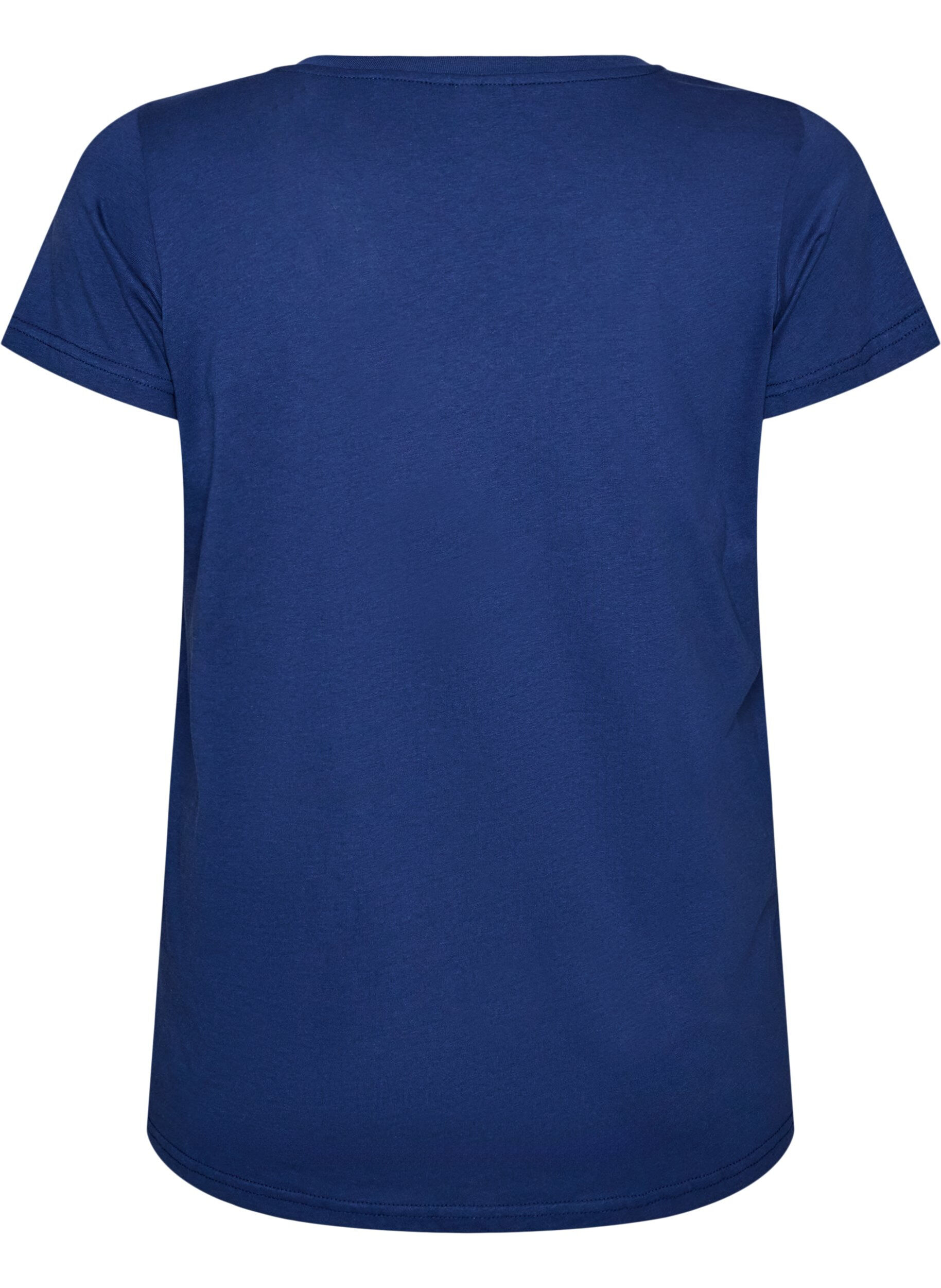 ZizziT-shirt en coton avec imprim&eacute; sur le devant et col en V, 1447, Packshot image number 1