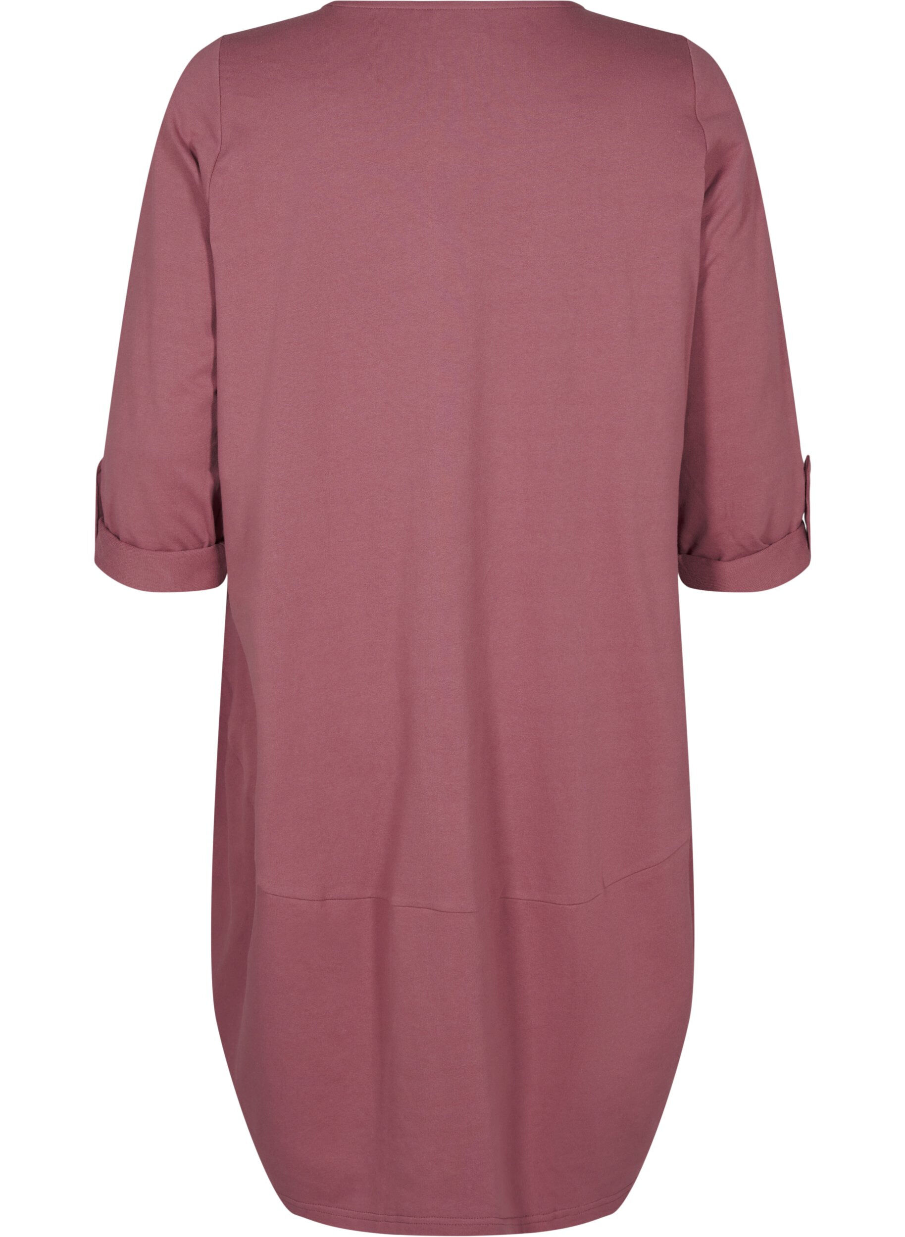 Zizzi Robe ballon en coton avec poches, Rose, Packshot image number 1