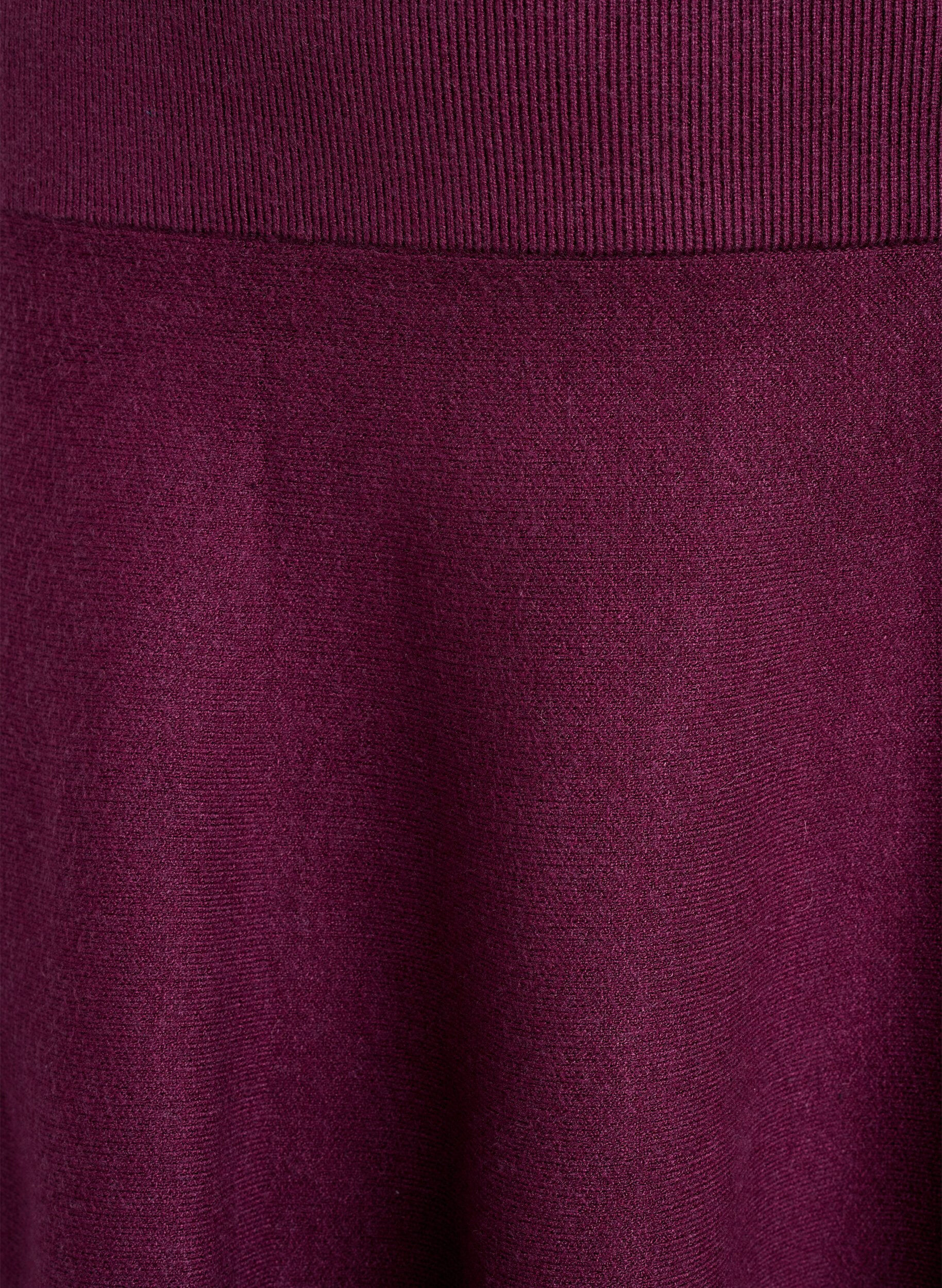 ZizziJupe courte en maille &agrave; coupe &eacute;vas&eacute;e, Bordeaux fonc&eacute;, Packshot image number 2