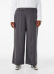 Pantalon de tailleur avec plis marqu&eacute;s et ceinture &agrave; nouer, Gris anthracite, Model image number 2