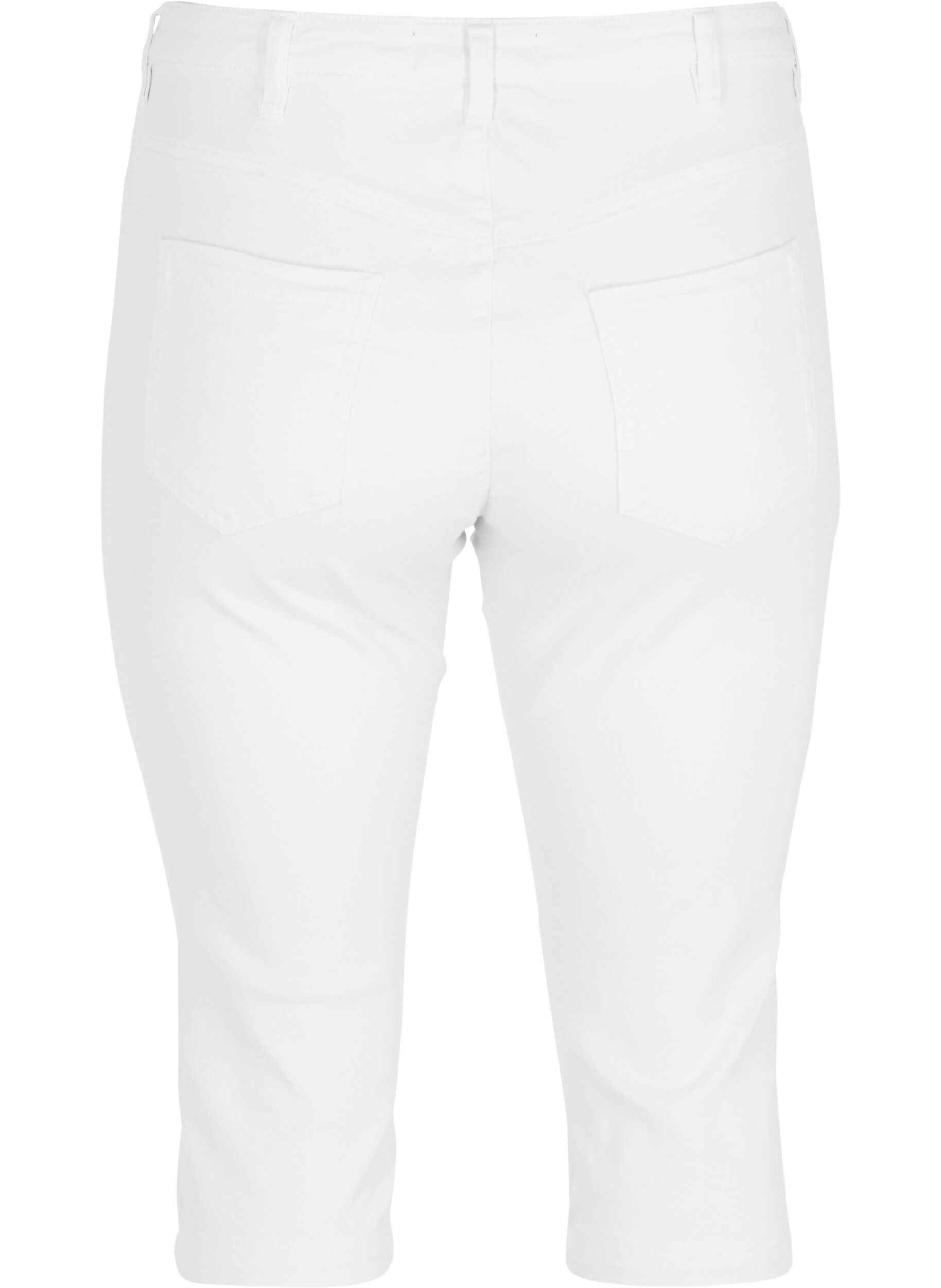 ZizziJean capri Amy &agrave; taille haute et coupe super slim, Blanc, Packshot image number 1