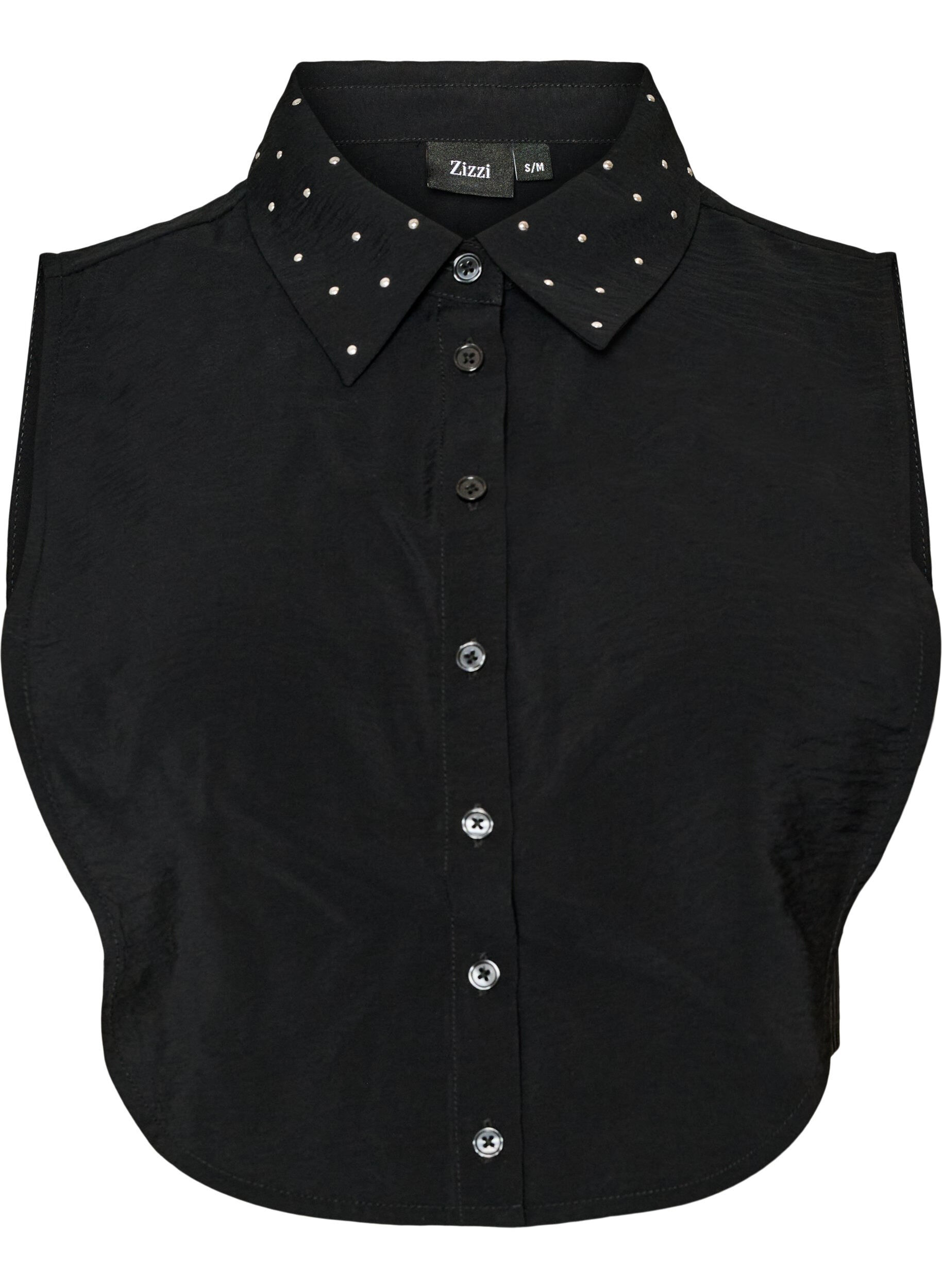 ZizziEmpi&egrave;cement de col avec des strass et des boutons, Noir, Packshot image number 0
