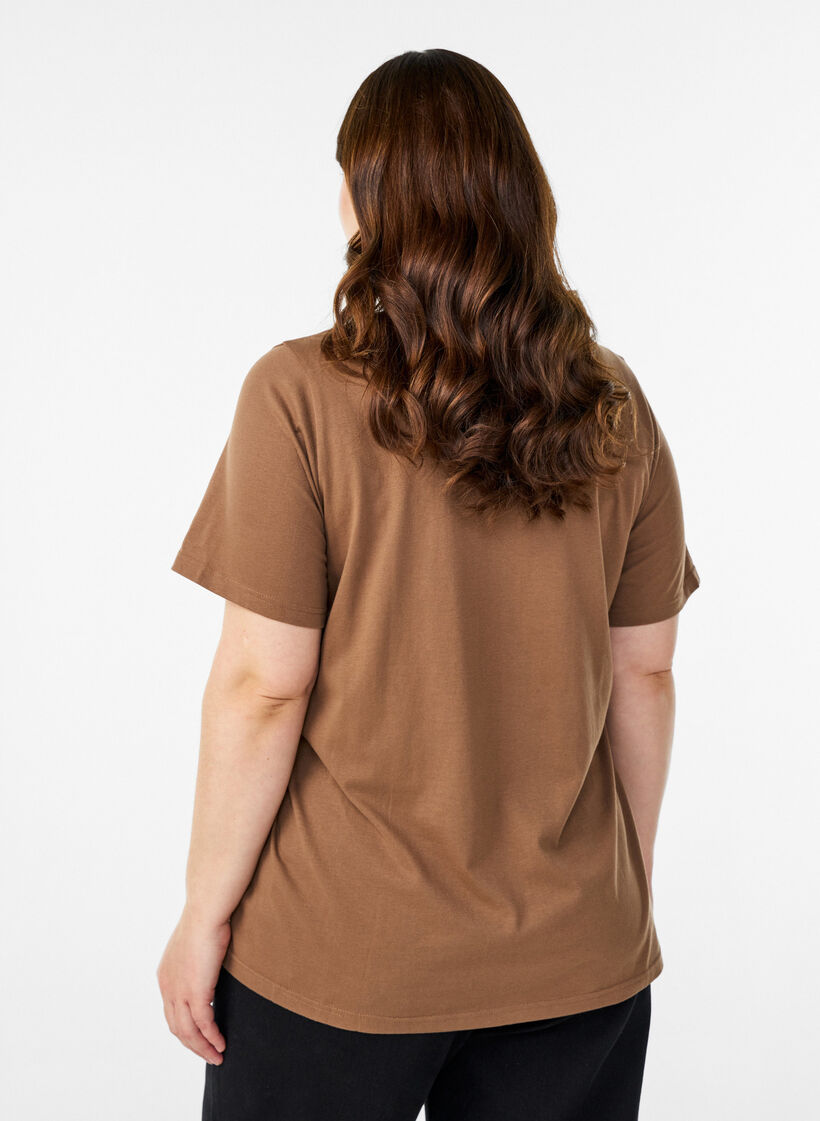 FLASH - T-shirt imprim&eacute;, Marron, Model image number 2