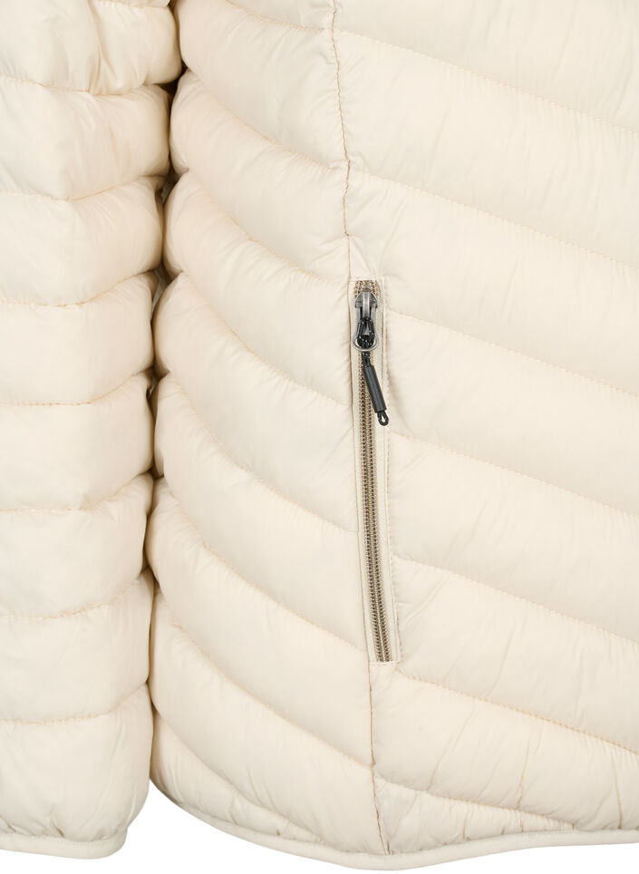 Doudoune l&eacute;g&egrave;re matelass&eacute;e &agrave; capuche, Beige, Packshot image number 3