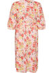 Robe midi fleurie en broderie anglaise et ceinture &agrave; nouer, Rose, Packshot image number 1