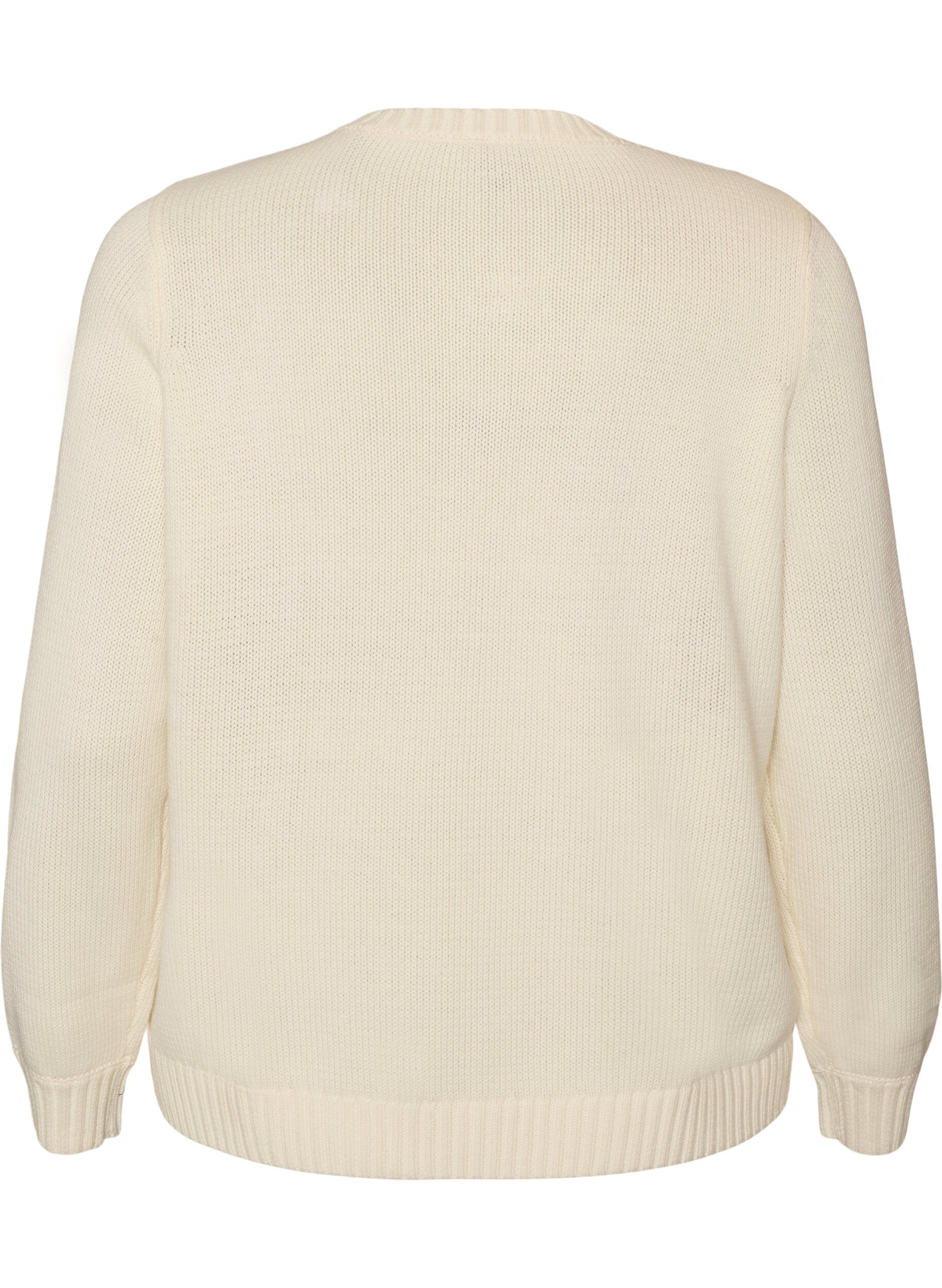 ZizziCardigan avec motif torsad&eacute;, Vanille, Packshot image number 1