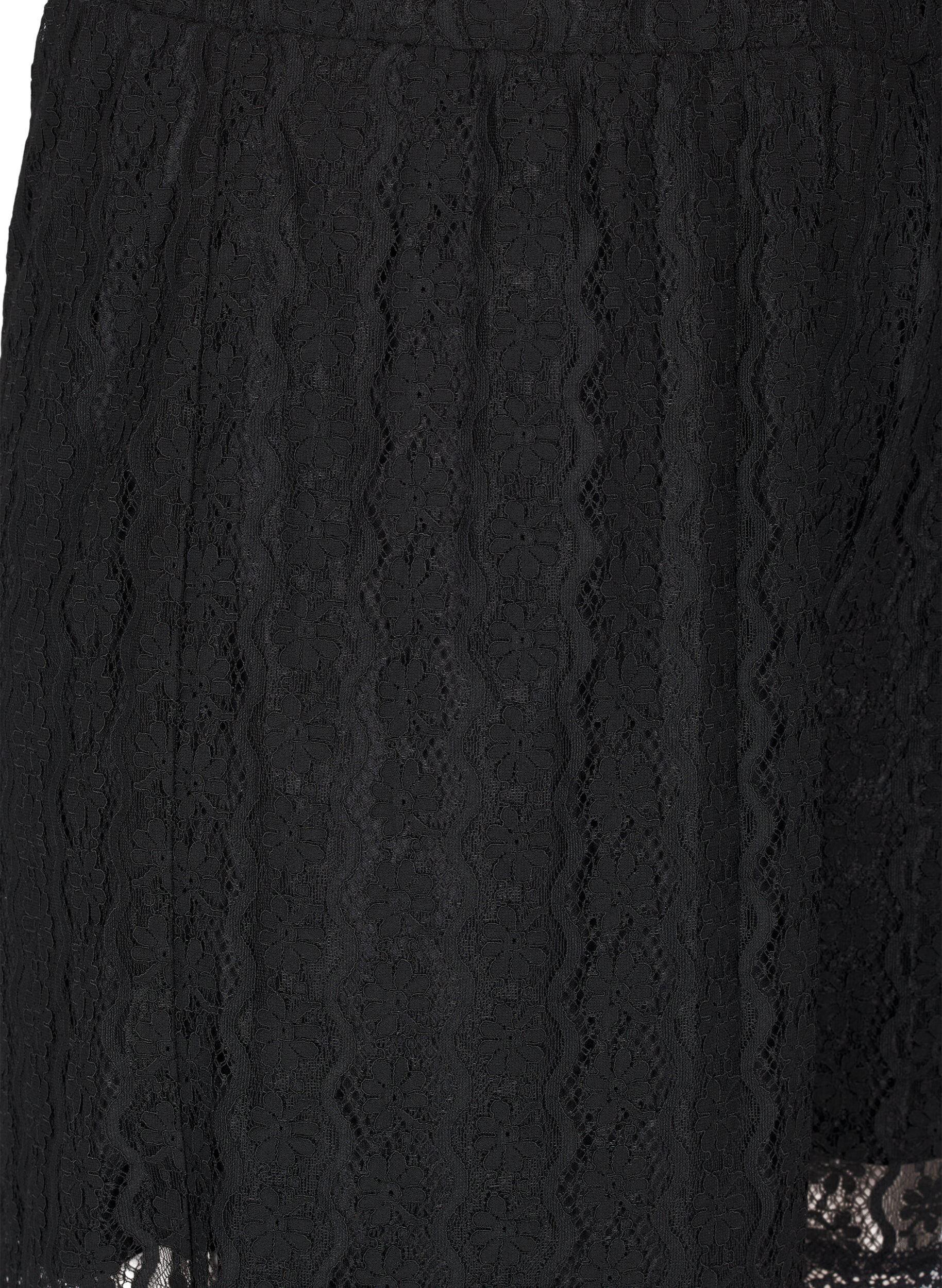 Zizzi Shorts en dentelle &agrave; taille haute, Noir, Packshot image number 2