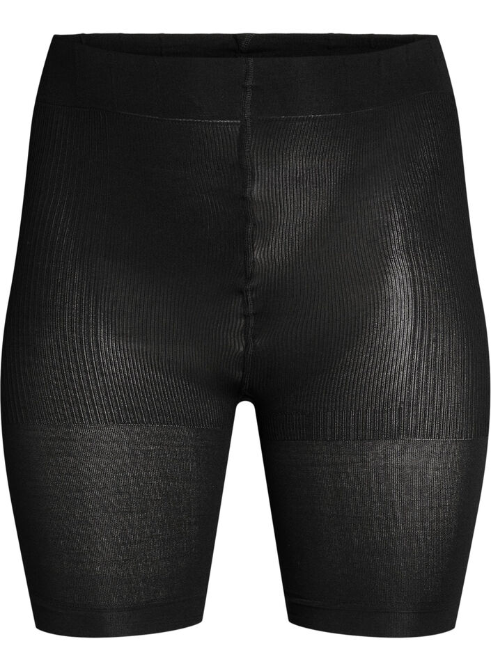 Lot de 2 shortys push-up 60 deniers avec effet sculptant, Noir, Packshot image number 0