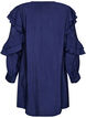 Robe en viscose avec volants et liens &agrave; nouer, Bleu, Packshot image number 1