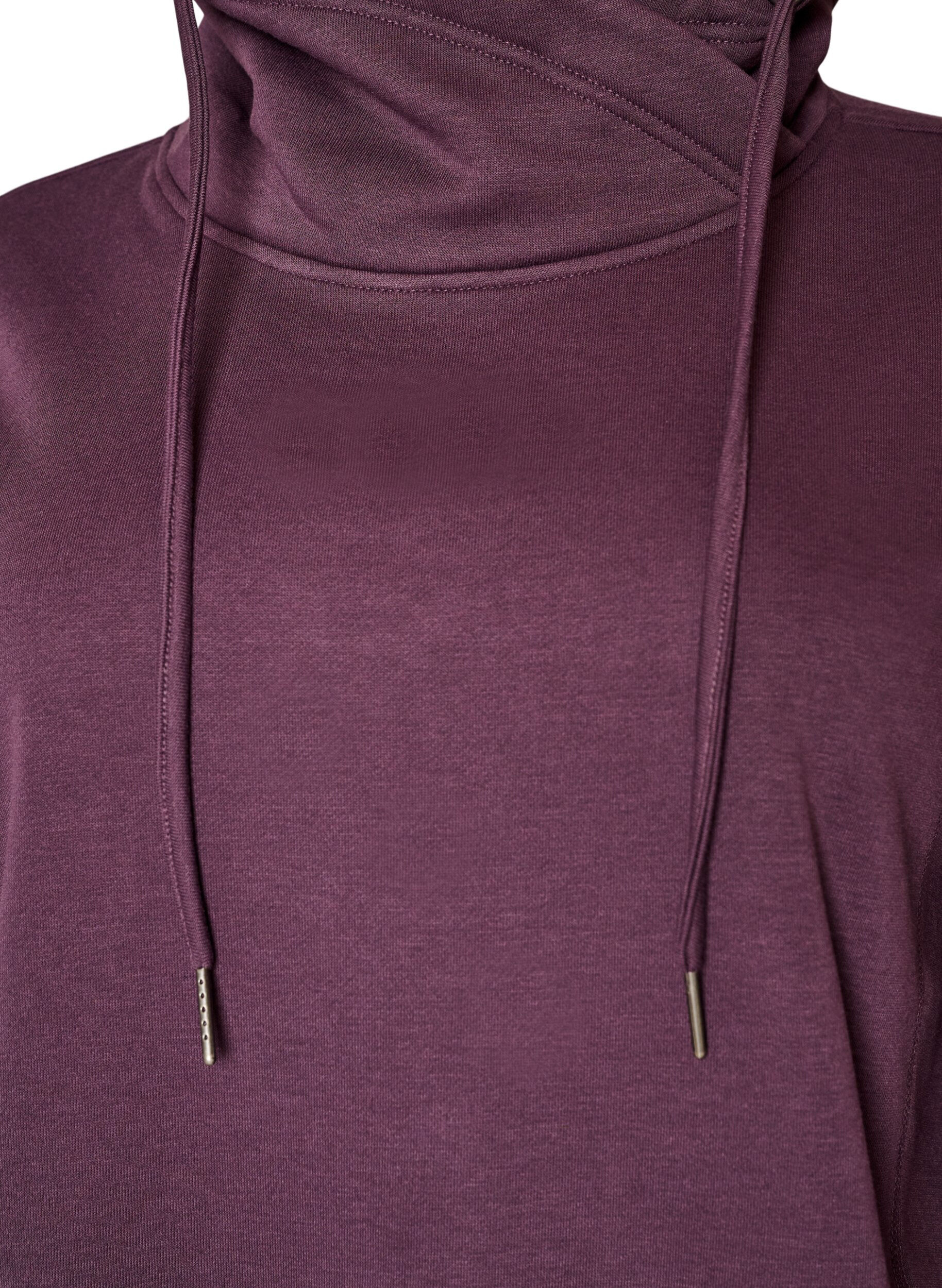 ZizziSweat &agrave; col montant et poches, Violet, Packshot image number 2