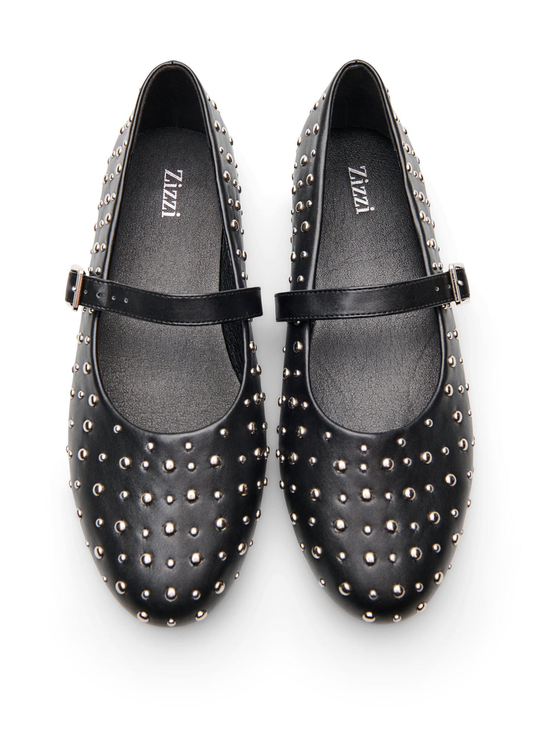 Zizzi Ballerines &agrave; clous, Noir, Packshot image number 2