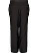 Pantalon en viscose avec taille &eacute;lastiqu&eacute;e et jambes droites, Noir, Packshot image number 1