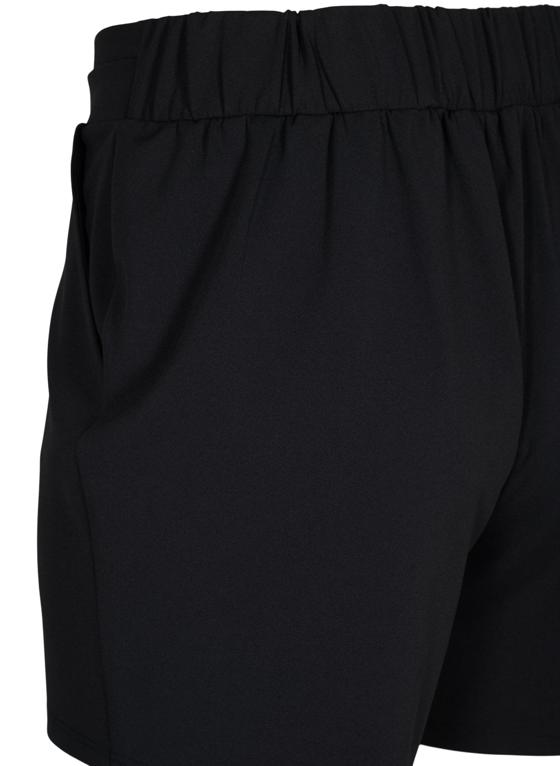 Zizzi Short avec poches et coupe ample, Noir, Packshot image number 3