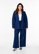 Jean large taille haute, Bleu, Model image number 0