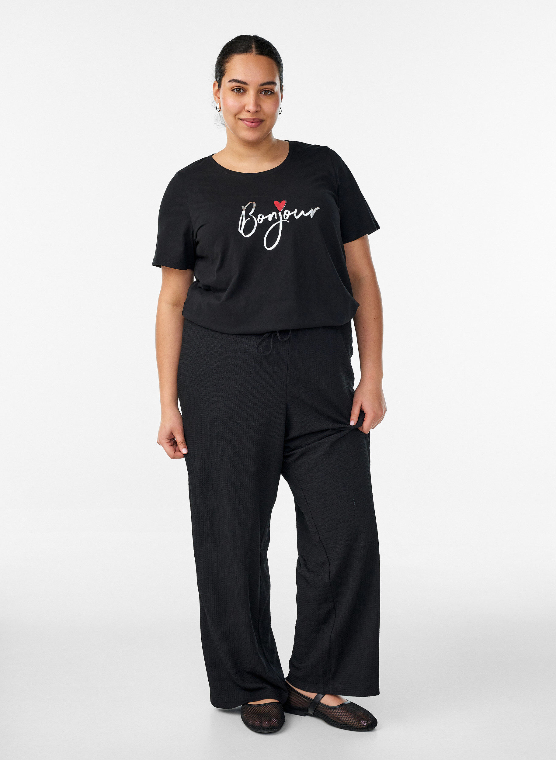ZizziT-shirt imprim&eacute;, Noir, Model image number 1