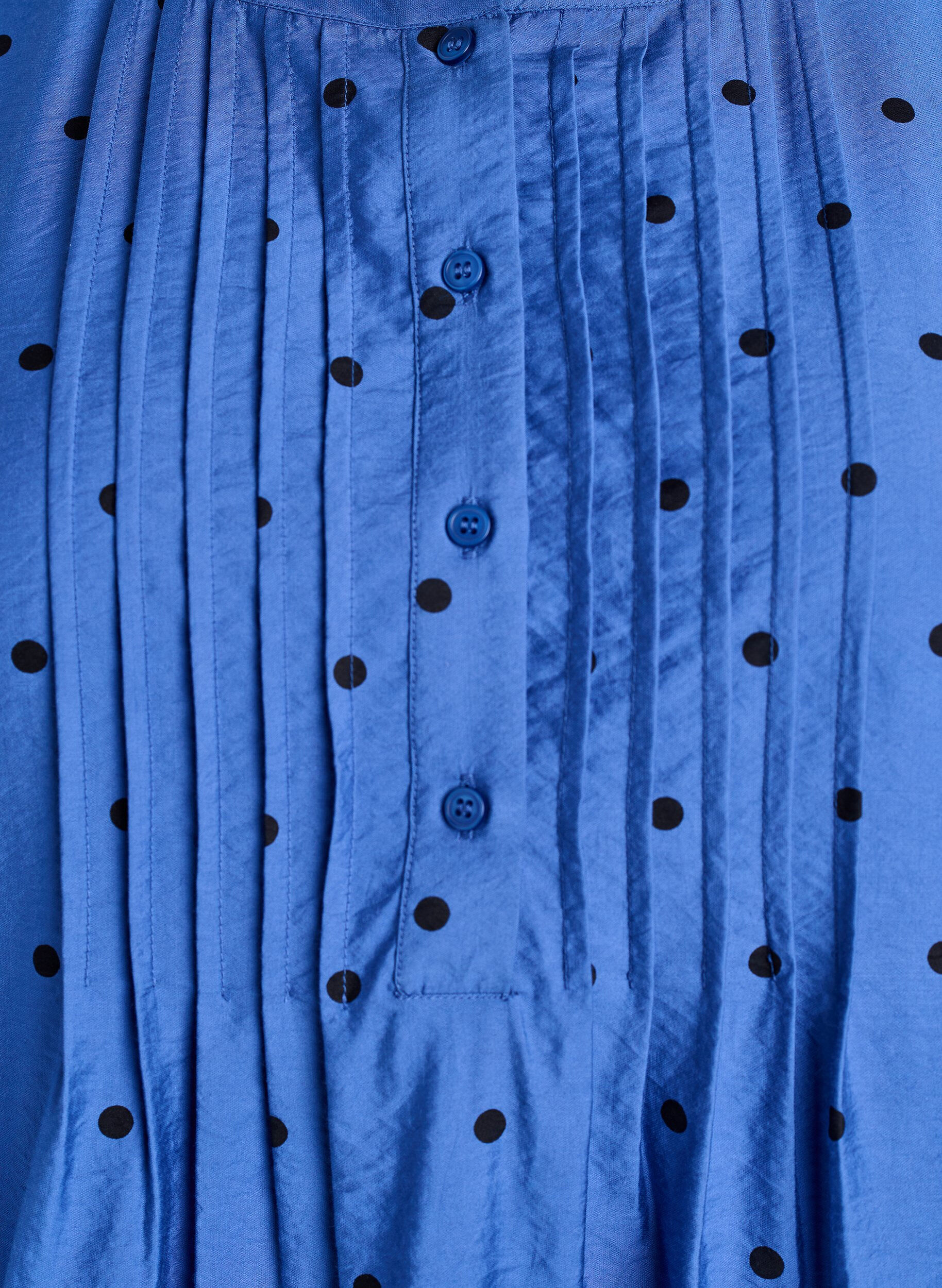 Zizzi Blouse &agrave; pois avec manches longues, Bleu, Packshot image number 2