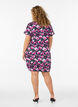 Robe en coton &agrave; manches courtes avec imprim&eacute;, Noir, Model image number 2