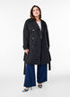 Trench-coat mi-long avec ceinture, Black, Model image number 2